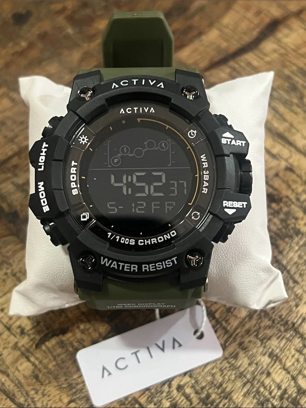 Activa Summit X Invicta Digital 50mm Sport Watch in Black and Olive Green